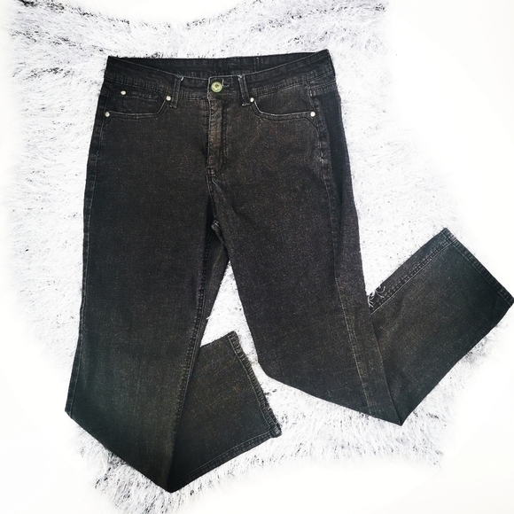 Mom Pants High Rise Gloria Vanderbilt Women's 12 Vtg Black Five Pocket D… - Picture 4 of 11